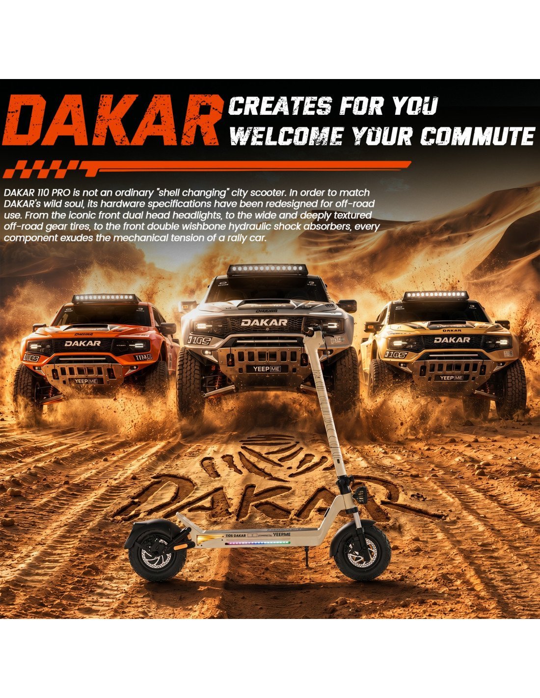 Trottinette électrique DAKAR 110 PRO (2026)