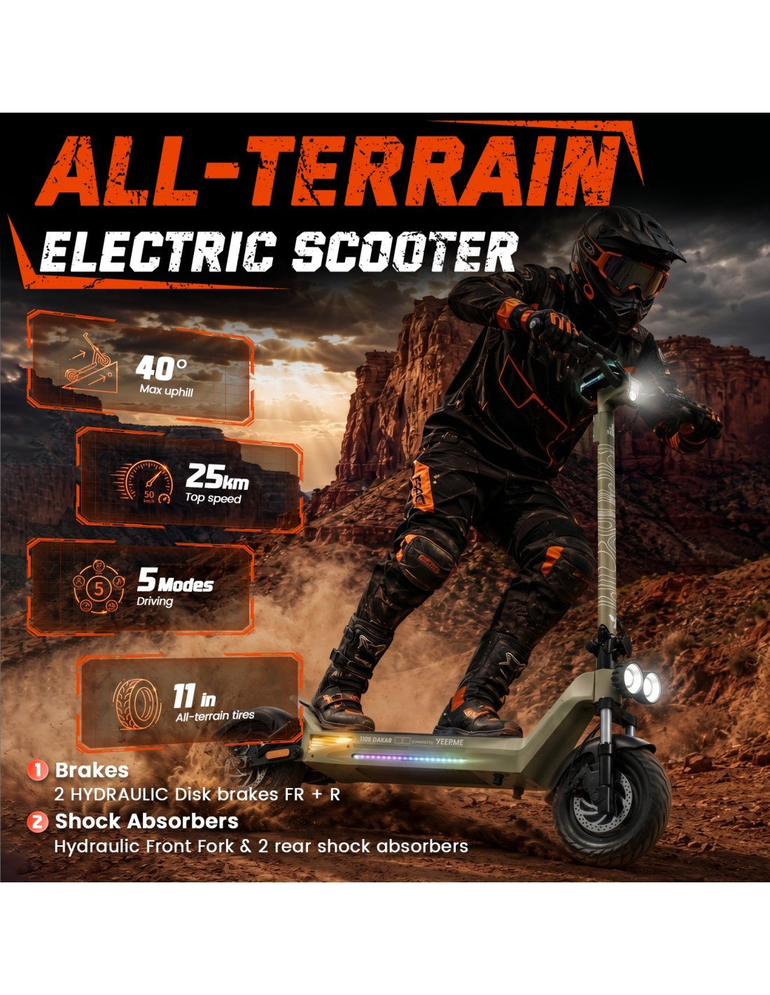 Trottinette électrique DAKAR 110S (2026)