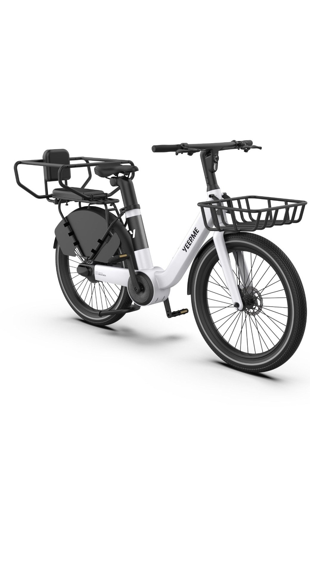 Vélo cargo électrique DAY COMPACT Pack Cargo - boîte automatique, équipé 1 enfant