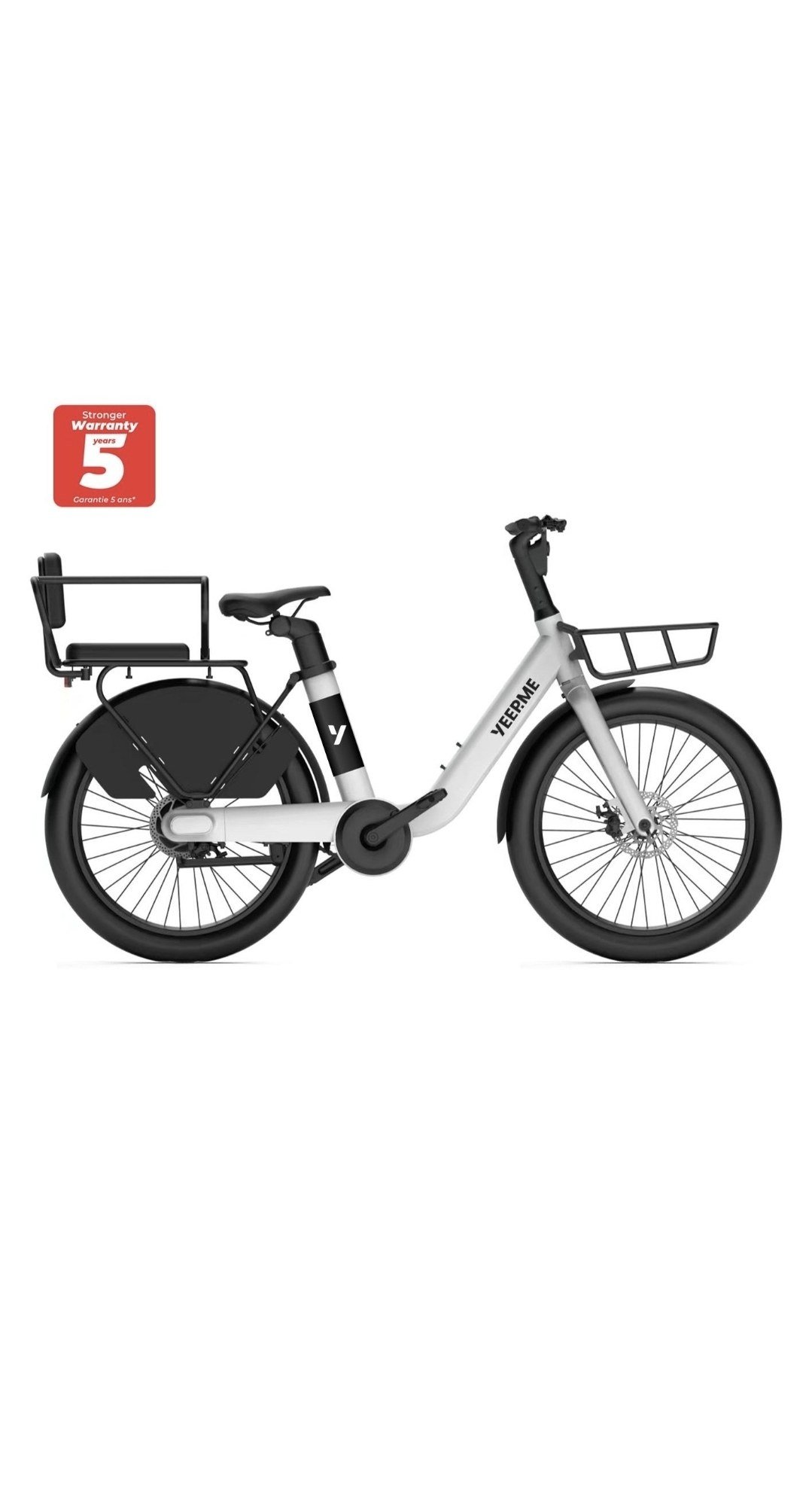 Vélo cargo électrique DAY COMPACT Pack Cargo - boîte automatique, équipé 1 enfant