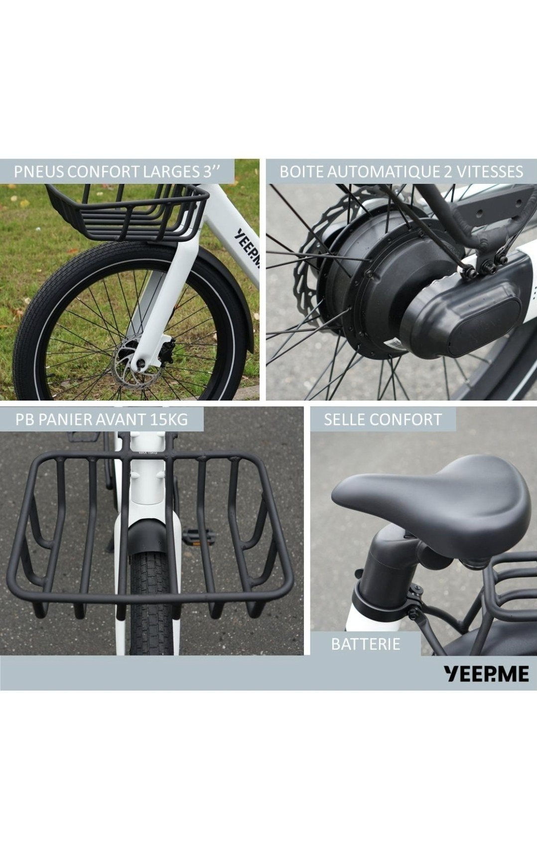 Vélo cargo électrique DAY COMPACT Pack Cargo - boîte automatique, équipé 1 enfant